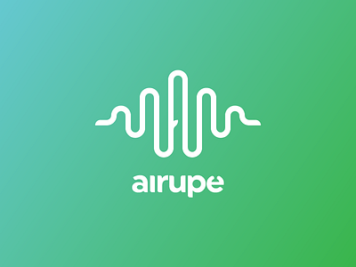 Airupe | gLogo | Gedas Meskunas a air design logo river sound water wave