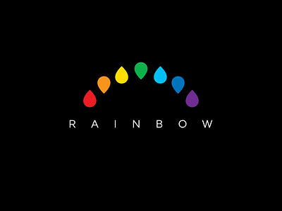 RainBow | Compound logos by gLogo | Gedas Meskunas bow colors compound drop logo project rain raindrop