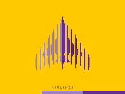 AirLines logo a letter ai air air flow airlines airplane branding flight gedas meskunas glogo icon illustration line logo logo creation minimalistic negative space plane purple yellow