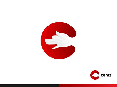 Canis logo canis canis lupus center dog dog logo gedas meskunas glogo gradient hand icon illustration letter c logo creation negative negative space overlay red shadow wolf