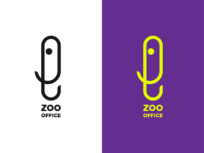 Zoo Office / Logo / Mark animal branding clip design e logo elephant gedas meskunas glogo icon illustration line logo creation mark office office design paperclip zoo