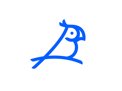B + bird + parrot = Bluebird logo design animal bird bluebird branding design flight gedas meskunas glogo icon illustration letter line logo logo creation monogram parrot sale