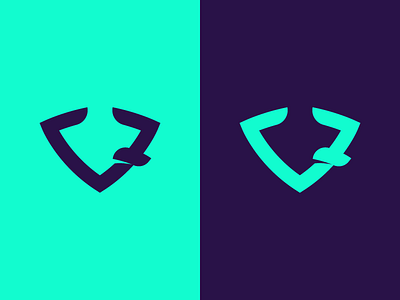 V + 7 + Shield logo design branding design gedas meskunas glogo gradient icon illustration letter line logo logo creation monogram vector