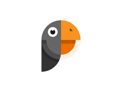 P + Parrot logo design