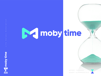 Moby Time Logo design ai branding clock design gedas meskunas glass glogo hourglass icon illustration infinity letter line logo logo creation moby monogram sand social network time