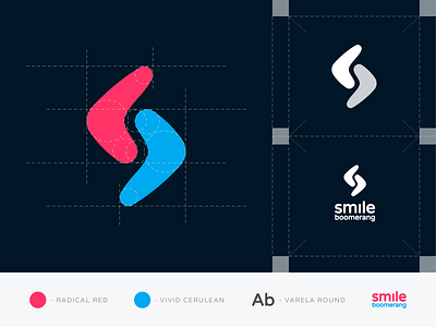 Smile boomerang logo design