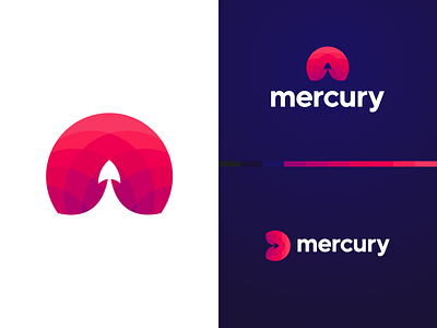 Mercury logo design contest cosmic cosmos design development for sale gedas meskunas glogo icon logo mercury plane planet redesign shuttle sky software space spaceship sun
