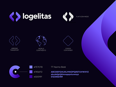 Logelitas - logistic company logo / icon / explanation