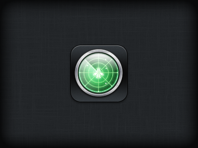 Radar iOS Icon dark icon ios radar
