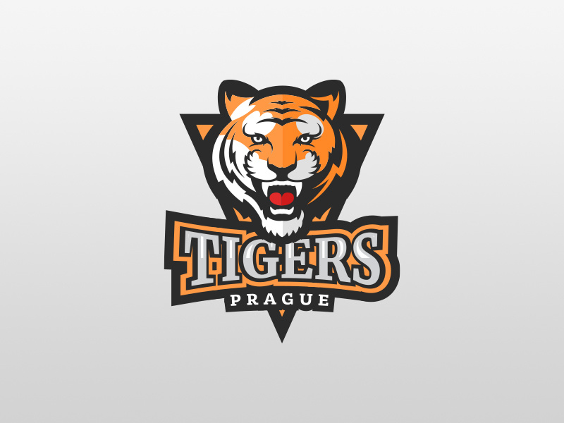 Prague Tigers team softball wildcat tiger mascot logo sport