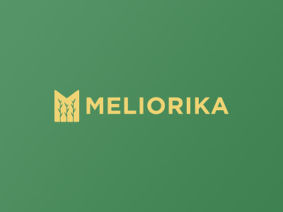 Meliorika agriculture agro corn farming growth logo m melioration wheat
