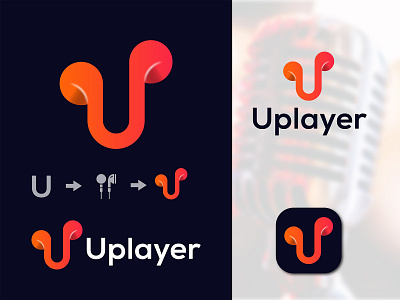 Letter U & Earphone Combine logo app logo corporate company logo design graphic design illustration it company logo logo minimalist logo modern earphone logo modern u logo music player logo play logo u earphone