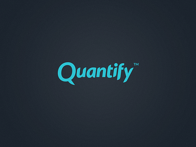 Quantify Logotype aqua blue dark logo logotype trademark typography