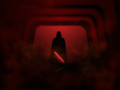 Vader - About to unleash some hell atmosphere dark fog lightsaber red rogue one silhouette star wars vader