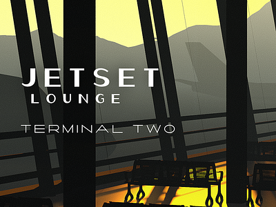 Jetset Lounge 3d c4d cinema 4d poster render vintage
