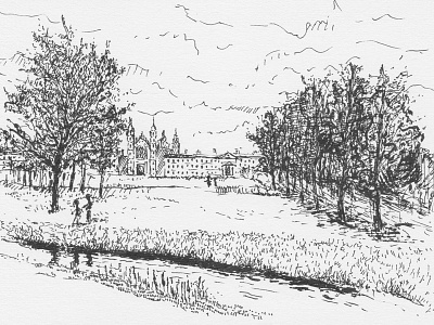 King's College cambridge drawing ink inktober inktober2015 sketch