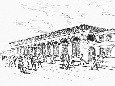 Railway Station, Cambridge bw cambridge drawing ink inktober inktober2015 pen sketch