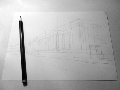 Fitziwilliam Museum - making of bw cambridge drawing ink inktober inktober2015 pen sketch