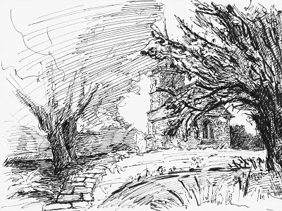 Church of St Peter, Cambridge bw cambridge drawing ink inktober inktober2015 pen sketch