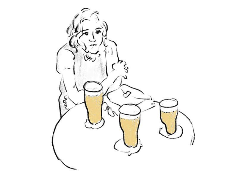 Lager Drinker animated gif animation drawing lager procreate sketch