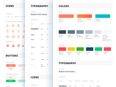Style guide app color palette colorscheme design design system digital digital product iconography icons interface product style guide styleguide system typography ui