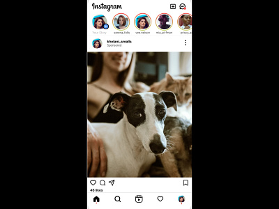 Instagram homepage graphic design homepage instagram ui ux
