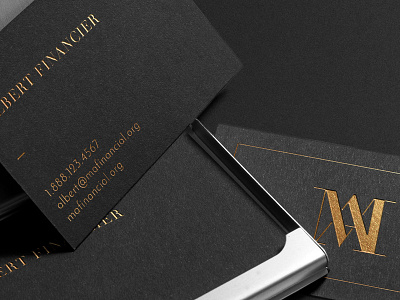 MA Business Cards business cards fancy finance foil gold gold foil high end lettermark luxury monogram