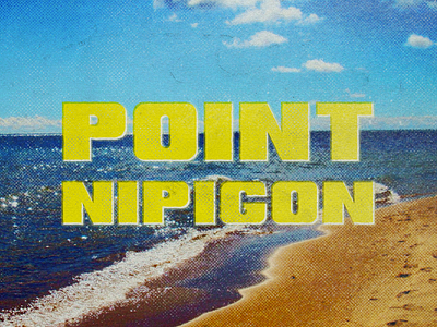 Nipigon grain grit halftones michigan retro texture vacation vintage vintage card vintage print