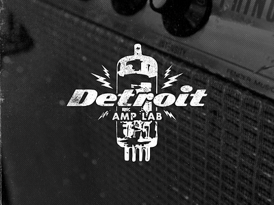 Detroit Amp Lab amps branding detroit electricity grit grunge guitars logo logomark music texture