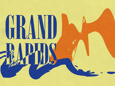 Grand Rapids '92 90s grand rapids logo logotype michigan retrofuture texture vintage