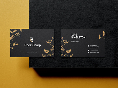 Flower Design Business Card business business card card design mockup