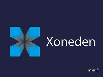 Modern X letter logo design