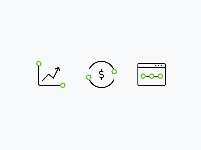 Custom Icons finance fintech graphic icon simple tech ui web