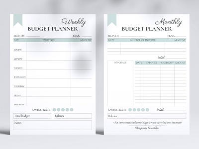 Budget planner design financial graphic design illustration illustrator minimal minimalism notebook notes page paper personal plan planner planning vector