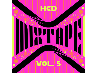HCD Mixtape Vol. 5 - Playlist Cover 1980s colorful geometric mixtape playlist typography
