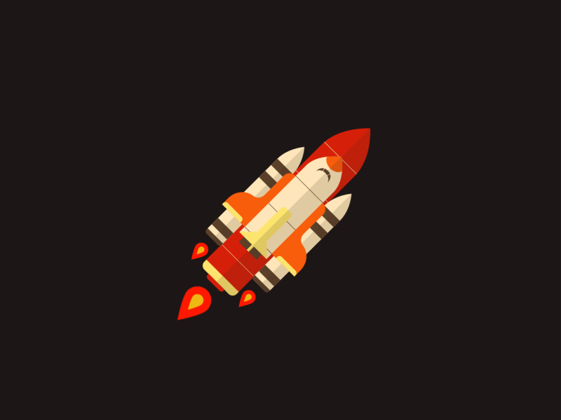 Space travel animation gif rocket shuttle space
