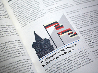 Serbian-Russian Business forum in Moscow economics editorial flag illustration magazine moscow russia texture