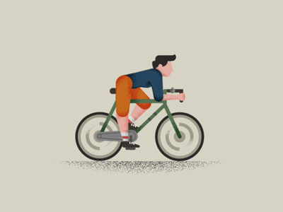 Cycling animation bicycle bike boy cycle gif hair illustration motion graphics motiondesign pedal wheels