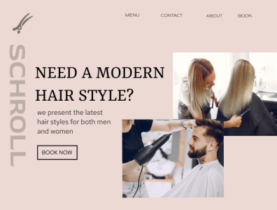 hair salon website branding graphic design hair salon style services logo ui