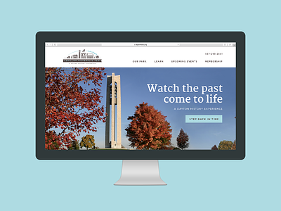 Carillon Park Website design historic historical typography ui ux web website