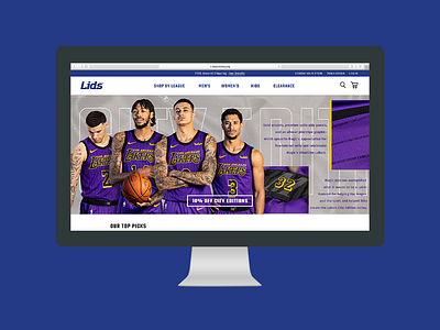 Lids Website Redesign design sports typography ui ux web website