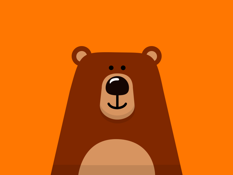 Bear animation bear character design flat graphics illustration illustrator motion sketch stickers