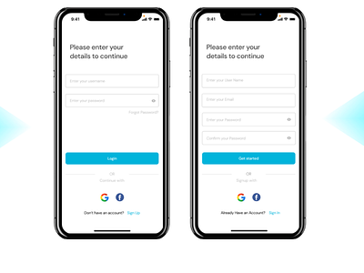 sign in & sign up screen app design figma ios sign in sign up typography ui ux