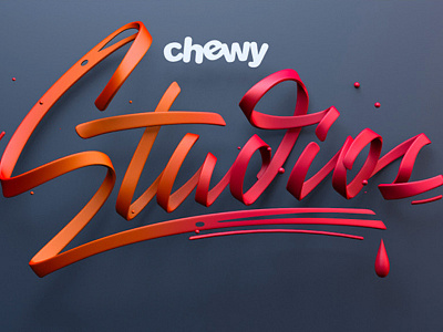 Chewy Studios Logo Concept 3d brand branding chewy fun logo studios