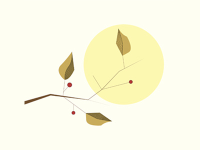 Old Gold Branches Illustration branches gold illustration yellow
