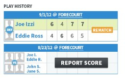 Play History scorecard tennis web design