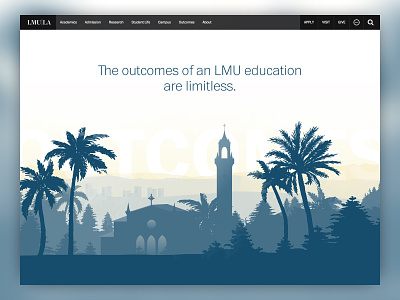 LMU Outcomes Site higher ed higher education highered outcomes rwd ux web design
