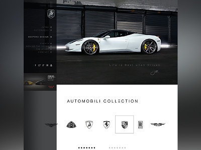 Jianmauro Design automotive black ferrari luxury modern new responsive sport web design website