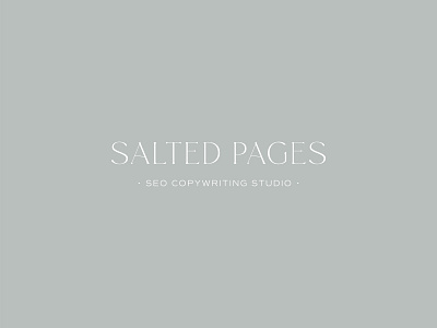 Ocean Inspired Logo Design for Copywriter Salted Pages