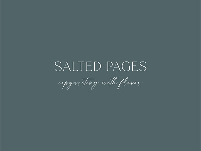 Ocean Inspired Logo Design for Copywriter Salted Pages branding calm classic logo custom brand custom design custom logo minimal minimalist logo ocean ocean inspiration ocean inspired ocean logo san serif script serif serif logo typography wave logo